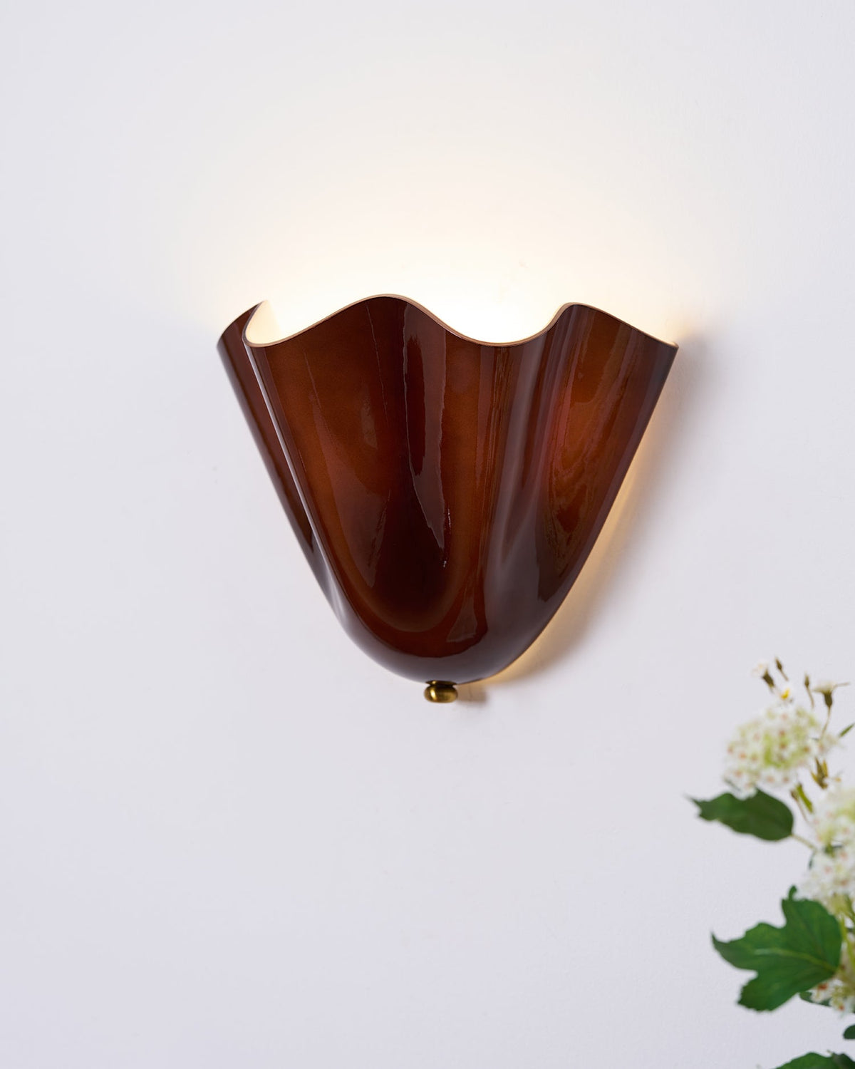 Petalia Organic Petal Glass Wall Sconce Light