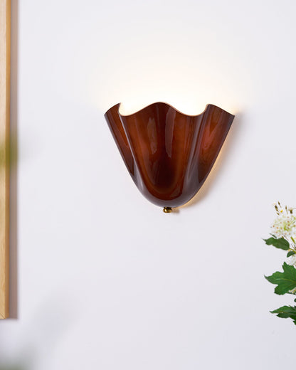 Petalia Organic Petal Glass Wall Sconce Light
