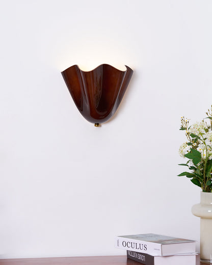 Petalia Organic Petal Glass Wall Sconce Light