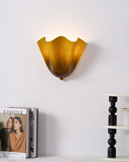 Petalia Organic Petal Glass Wall Sconce Light