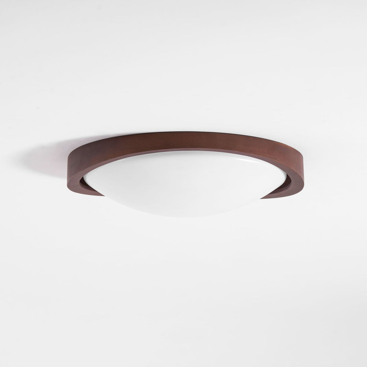 Noyer Walnut Curved Edge LED Flush Mount Ceiling Light