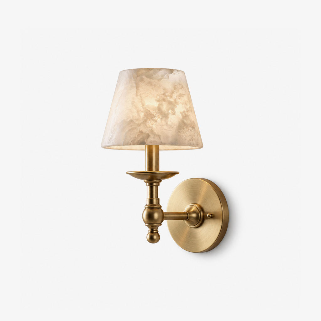 Agathe Alabaster Candlestick Wall Sconce