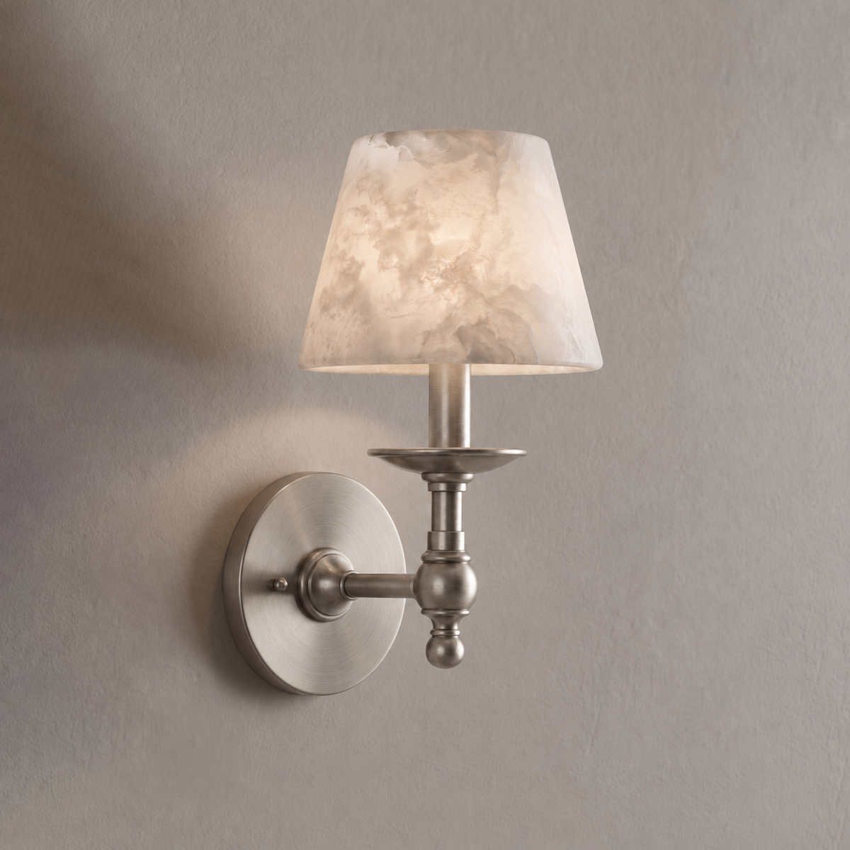 Agathe Alabaster Candlestick Wall Sconce