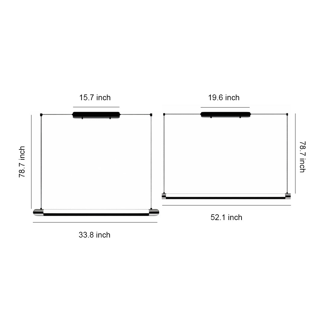 Lineo Black Linear Suspension Light