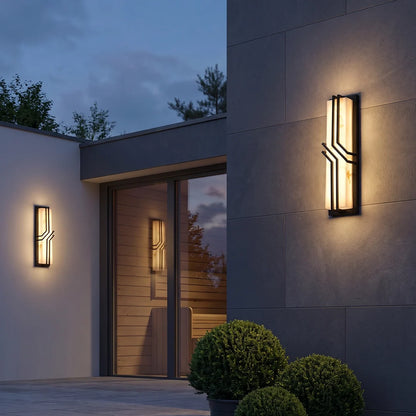 Nevers Faux Marble Outdoor Wall Light