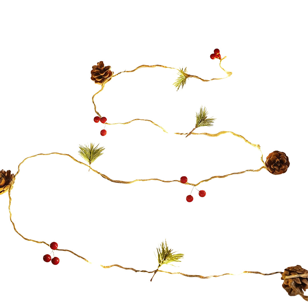 Pinewick Pine Cone Christmas String Lights