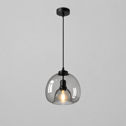 Noiré Smoked Glass Pendant Light