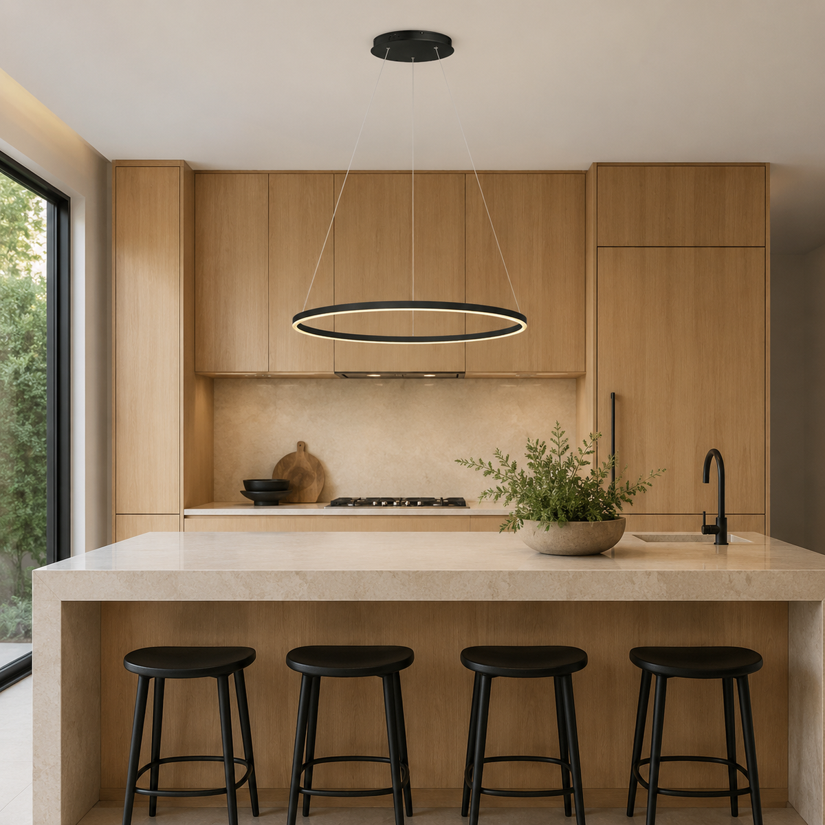 Halo Modern LED Ring Chandelier