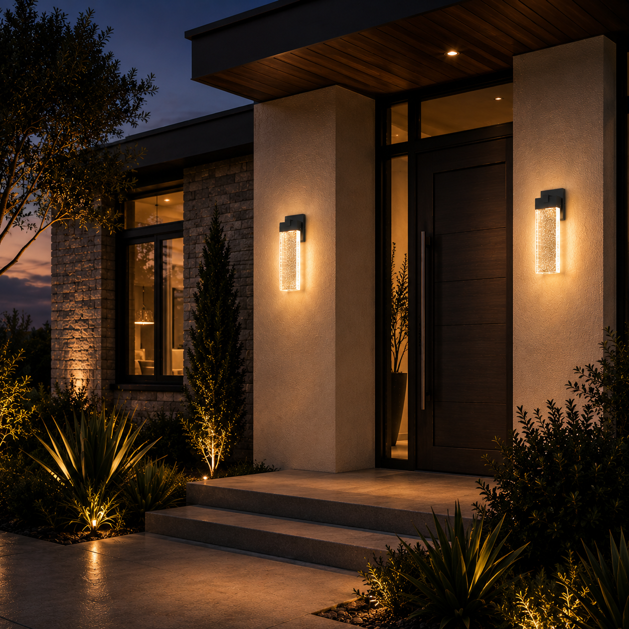 Lunaris Bubble Crystal Outdoor Wall Light