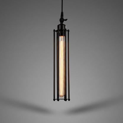 Cadence tube glass pendant on grey studio background
