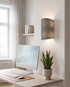 Halden Striped Wall Sconce Gray - home office
