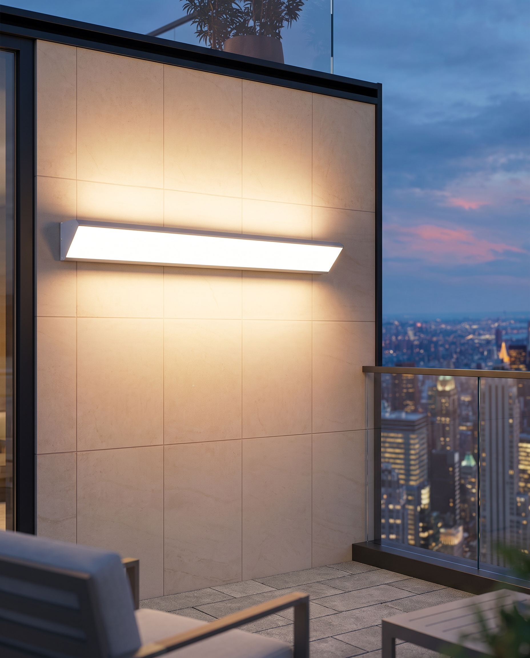 Riga Outdoor Wall Sconce White - balcony