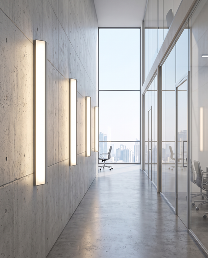 Riga Outdoor Wall Sconce Grey - office corridor
