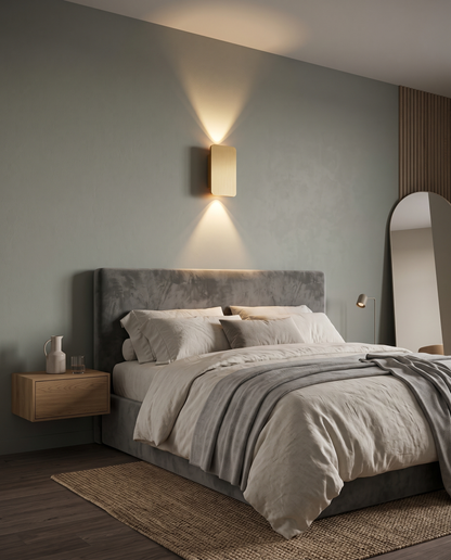Vega Panel Wall Sconce Gold - bedroom