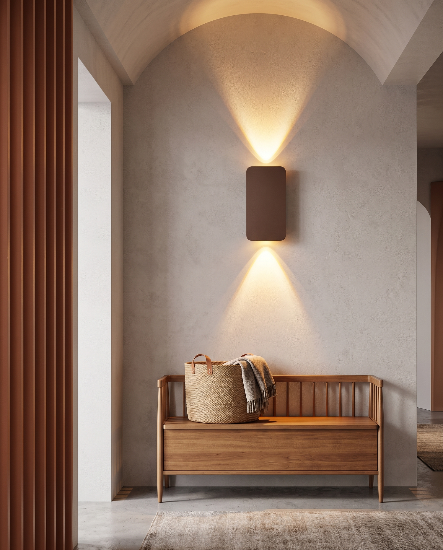 Vega Panel Wall Sconce Coffee - entryway