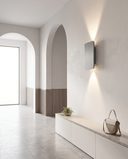 Vega Panel Wall Sconce Gray - hallway