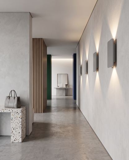 Vega Panel Wall Sconce Gray - corridor