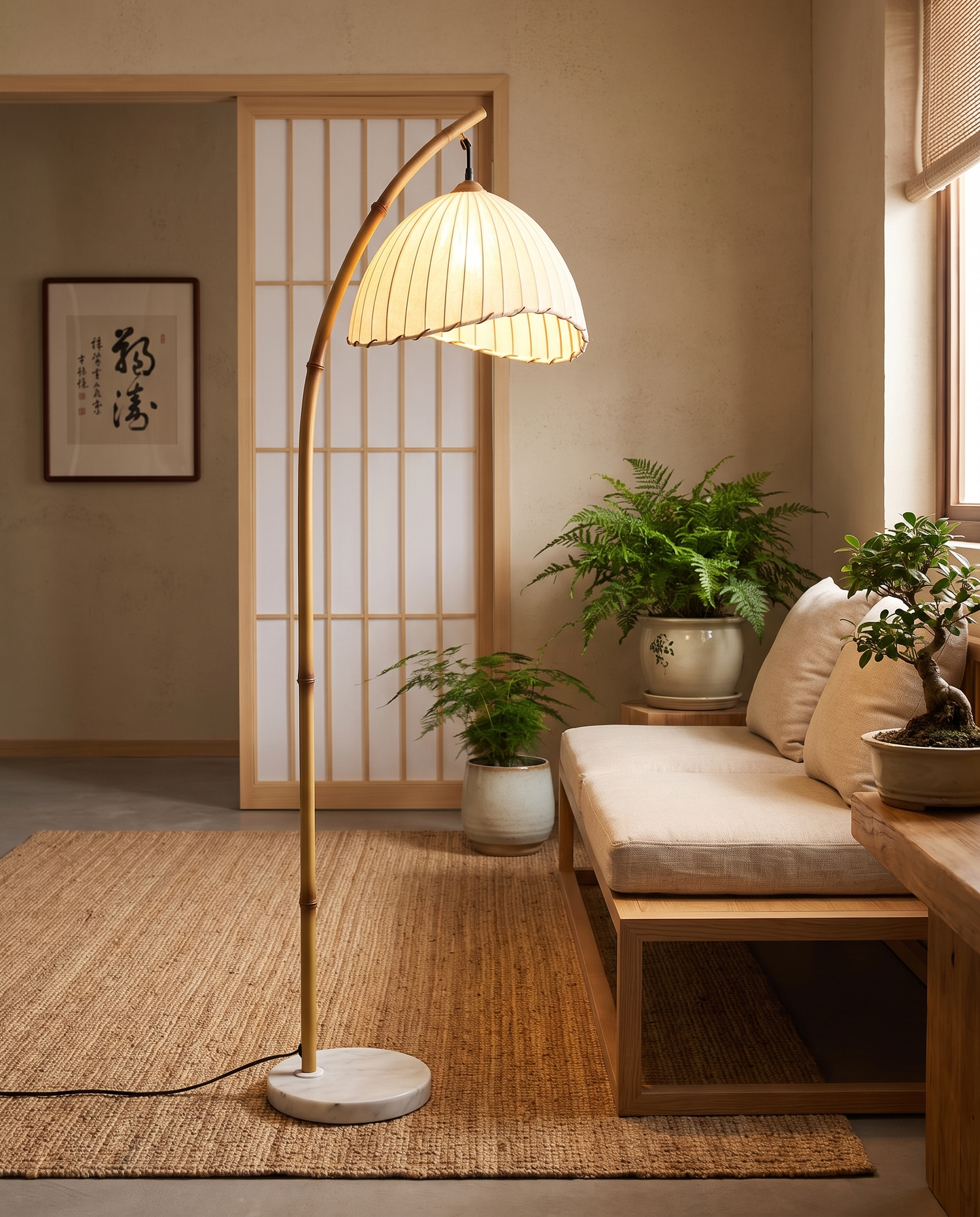 Kaze Floor Lamp in an entryway
