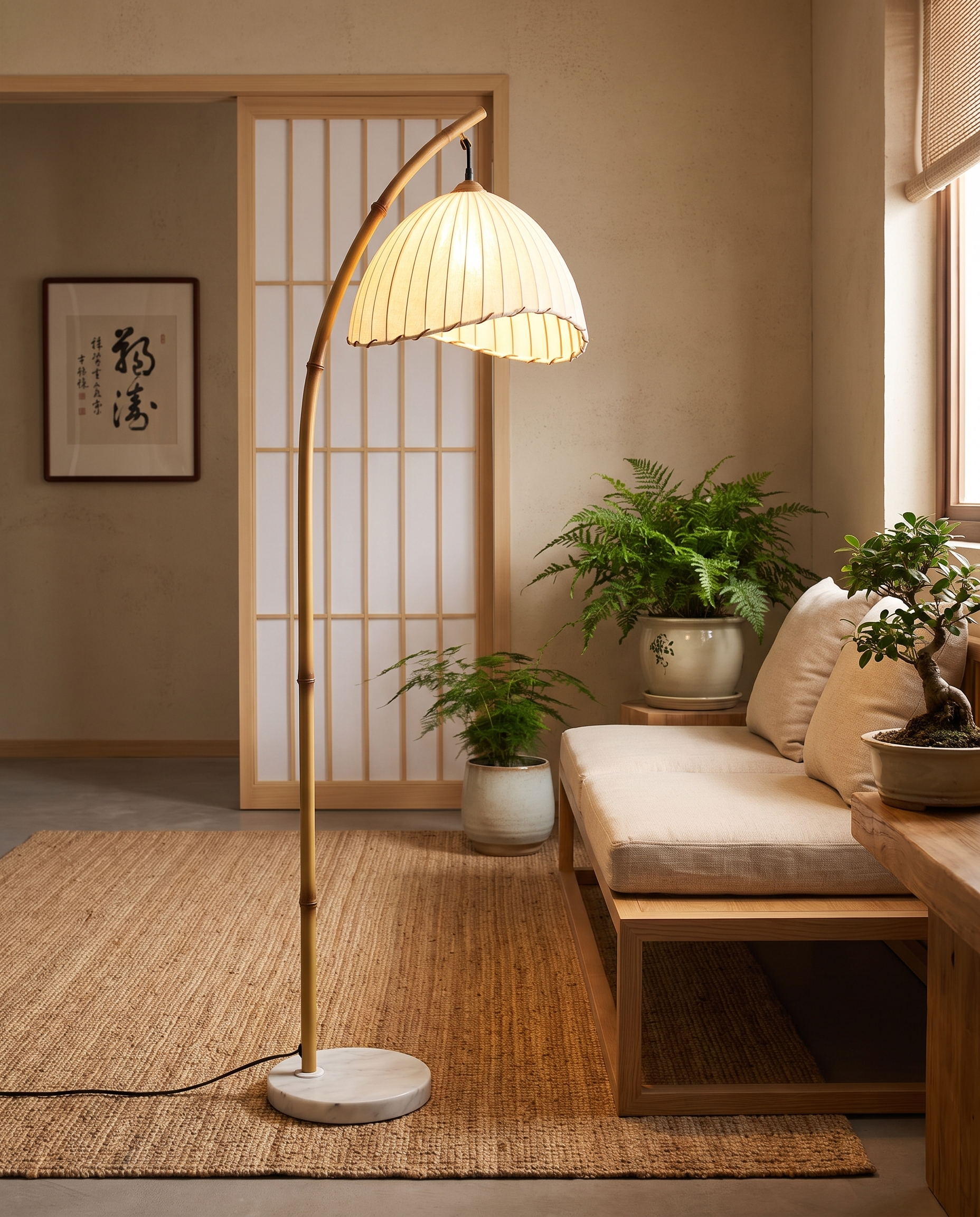 Kaze Floor Lamp in an entryway