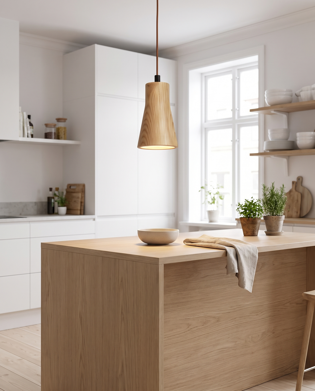 Pino Pendant Light over a kitchen counter