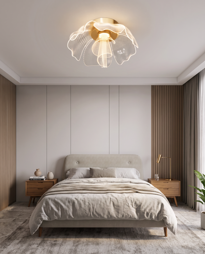 Fleur Ceiling Light in a modern bedroom