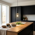 Asta Pendant (Black & White) over a kitchen island