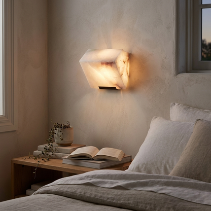 Scala Alabaster Wall Light as a bedside reading light
