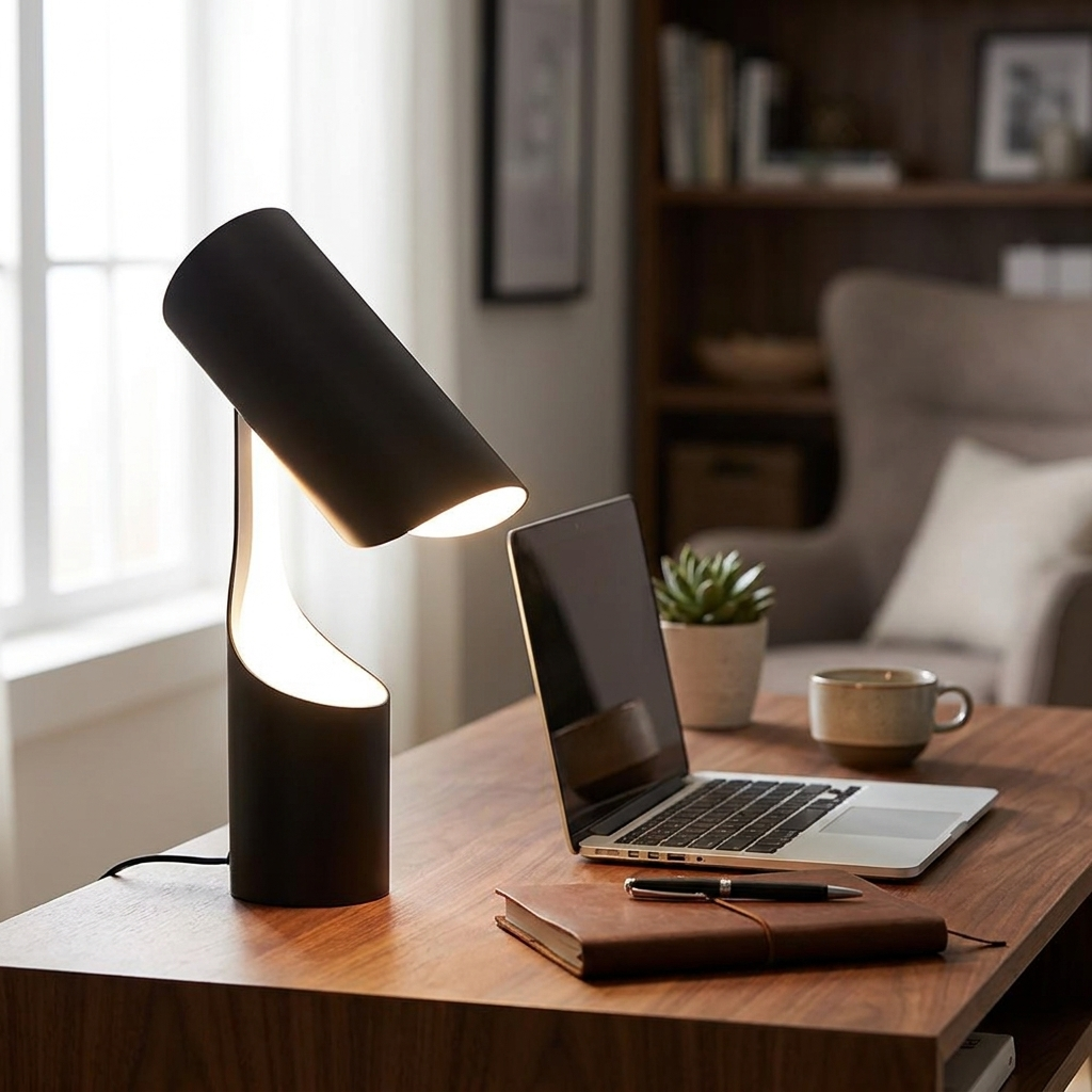 Cilindro Desk Lamp on a home-office desk