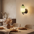 Selene wall sconce - black + green