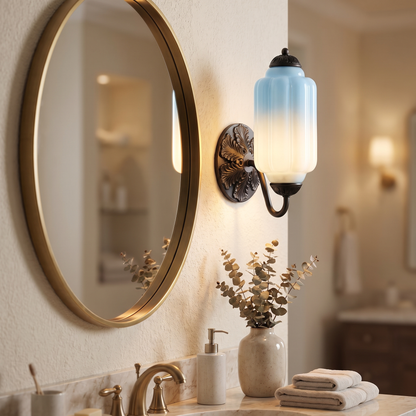 Selene wall sconce - black + blue
