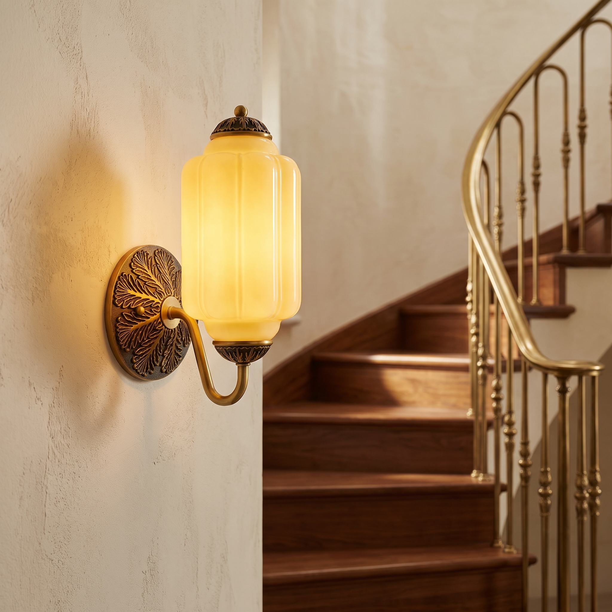Selene wall sconce - brass + yellow