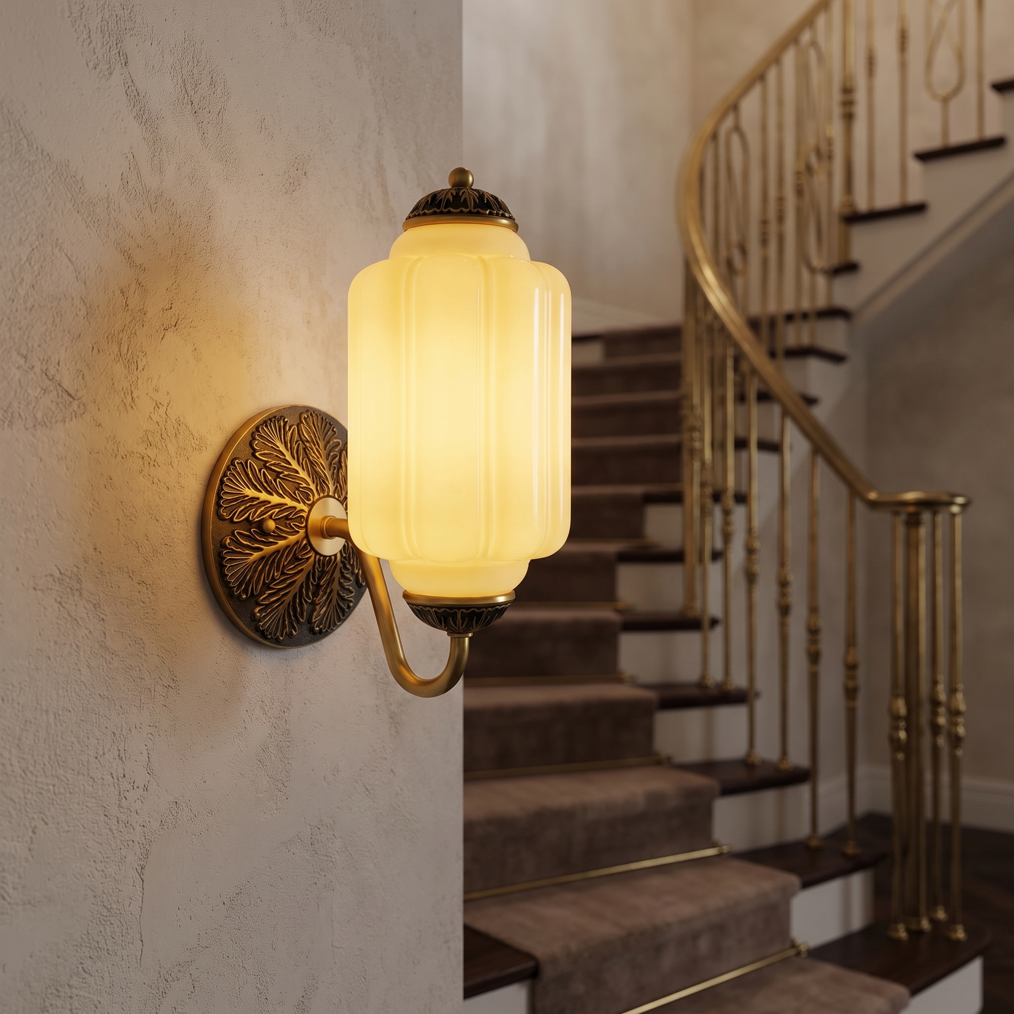 Selene wall sconce - brass + yellow
