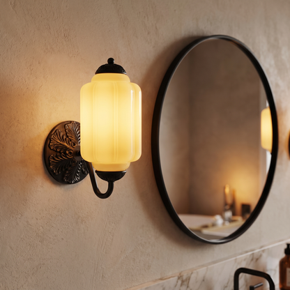 Selene wall sconce - black + yellow