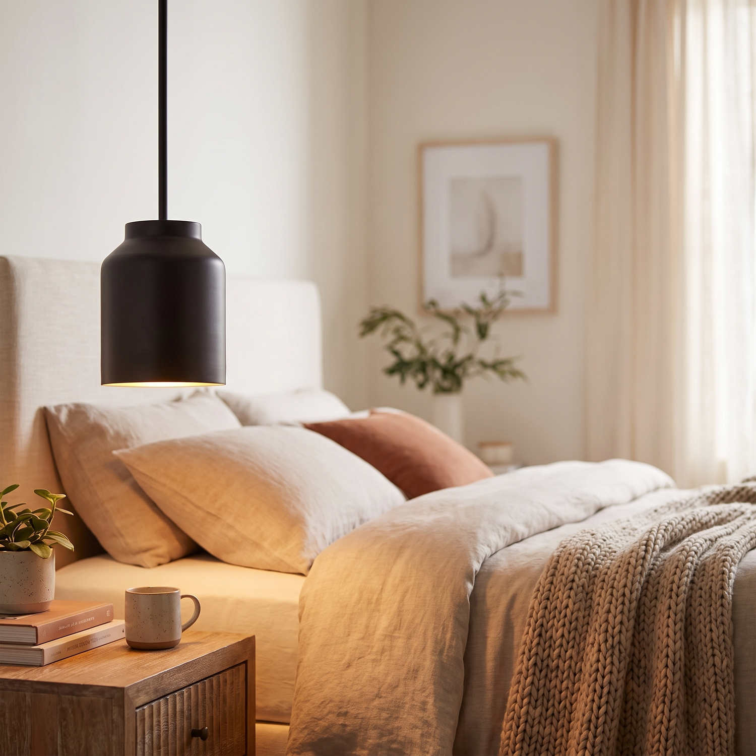 Hanton pendant - Powder Coated Dark Bronze / Matte Black