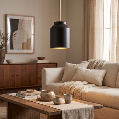 Hanton pendant - Powder Coated Dark Bronze / Antique Brass