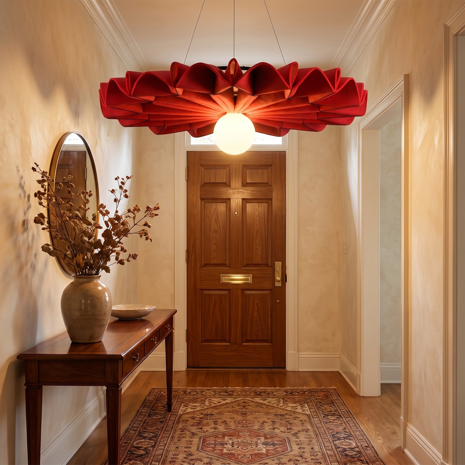 Sonora felt chandelier - Red, entryway