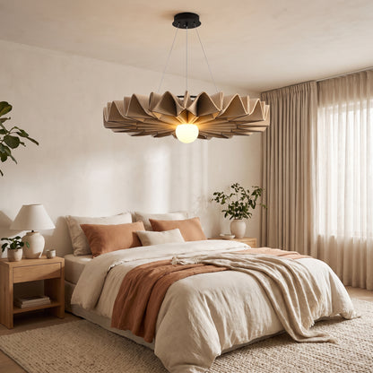 Sonora felt chandelier - Camel, bedroom