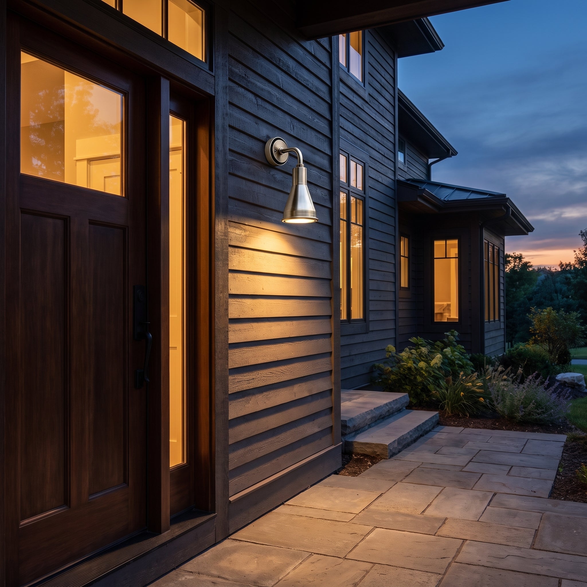 Halden outdoor sconce - Silver, entrance