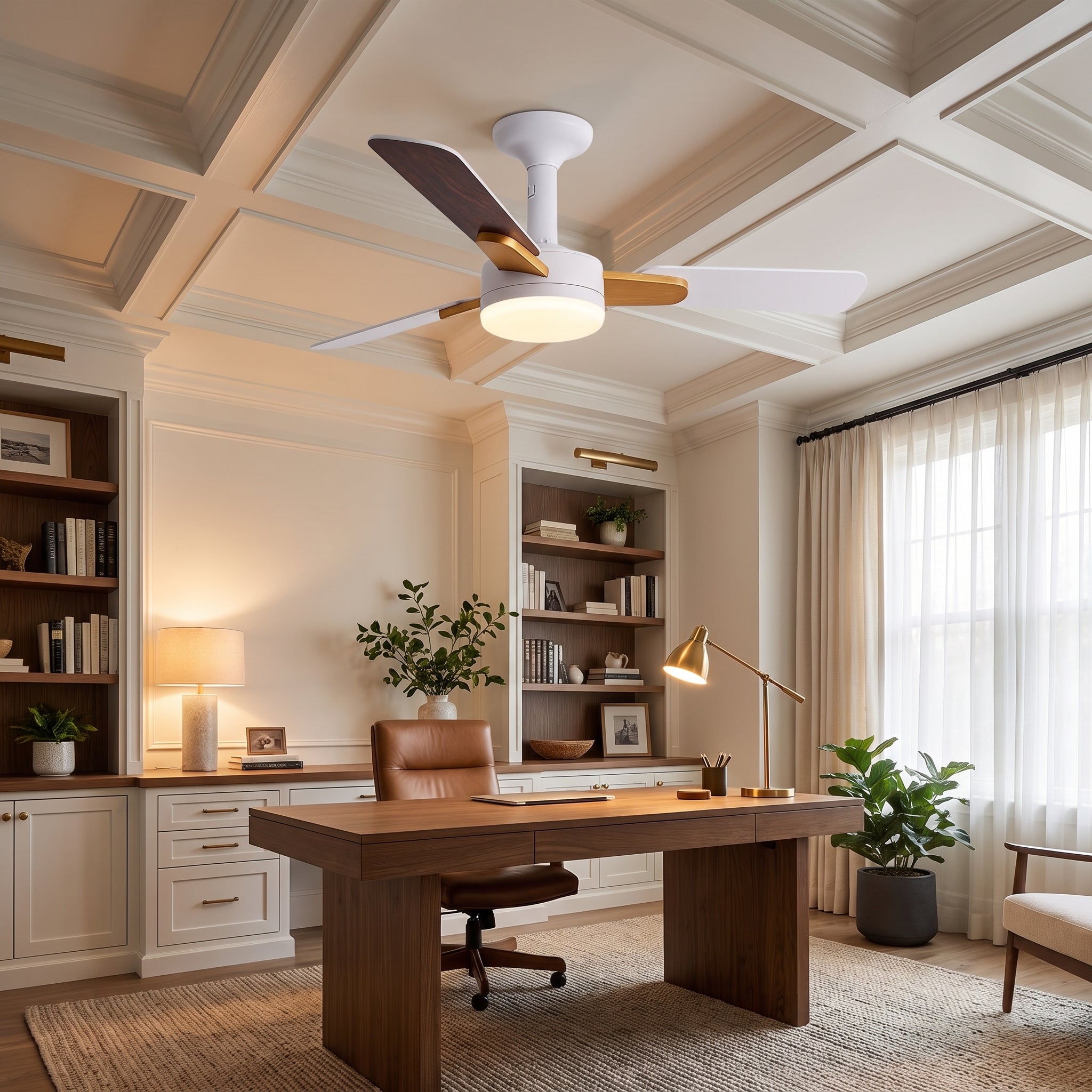 Wexford ceiling fan - Golden White Fan Blades