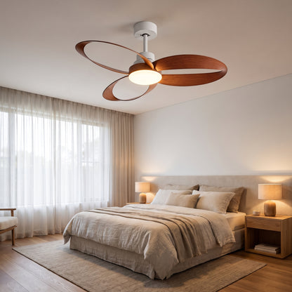 Bexley ceiling fan - White with Rosewood blades