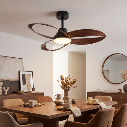 Bexley ceiling fan - Black with Dark Walnut blades