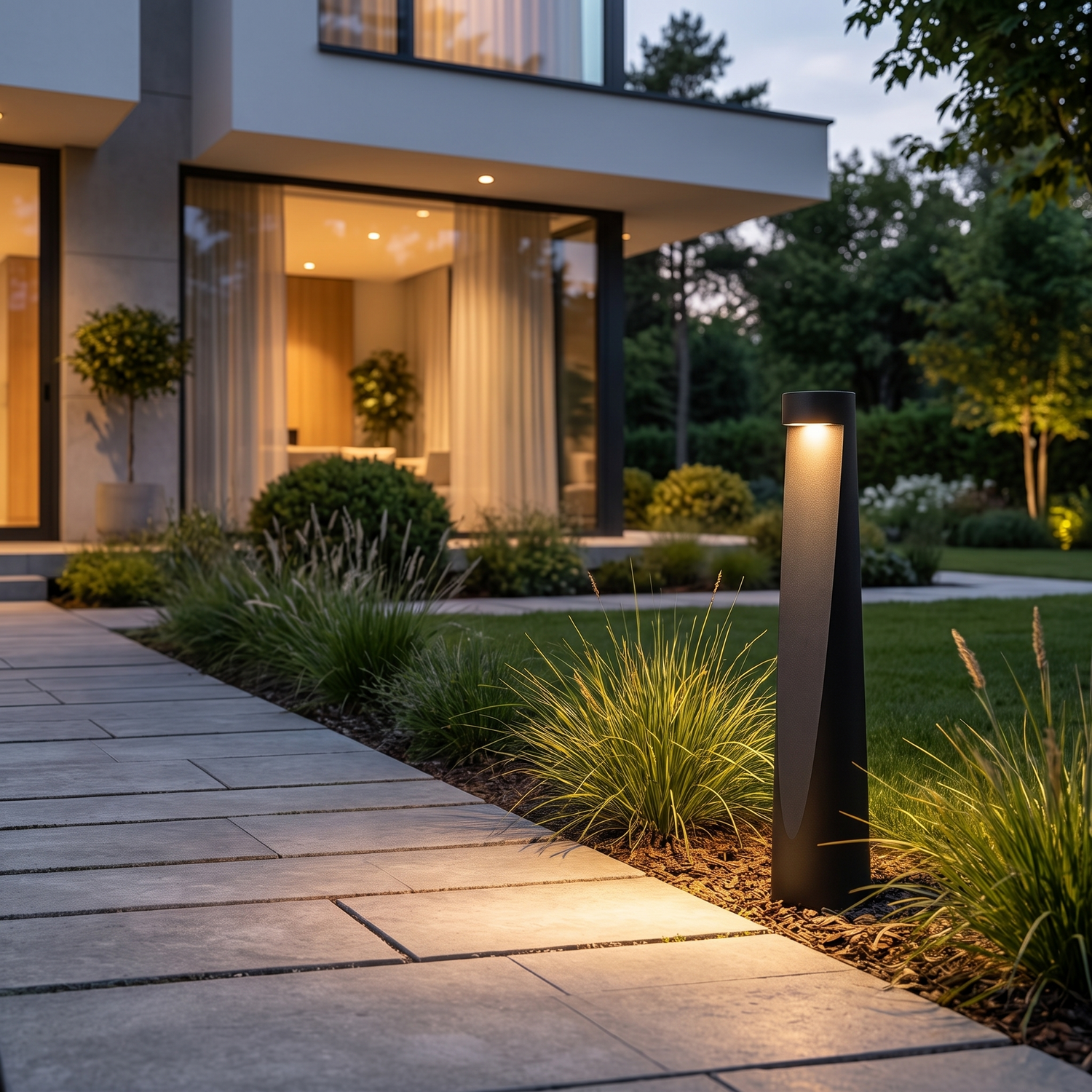 Fenn path bollard edging contemporary front walkway