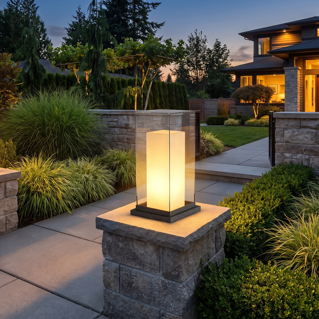 Soren square bollard light lifestyle 1