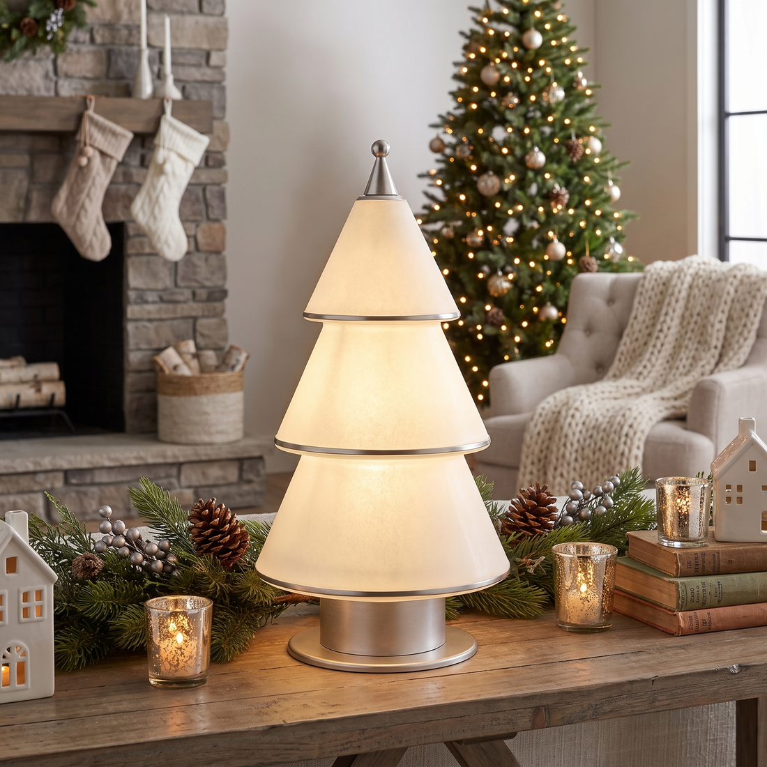 Alva cedar tree table lamp lifestyle 1