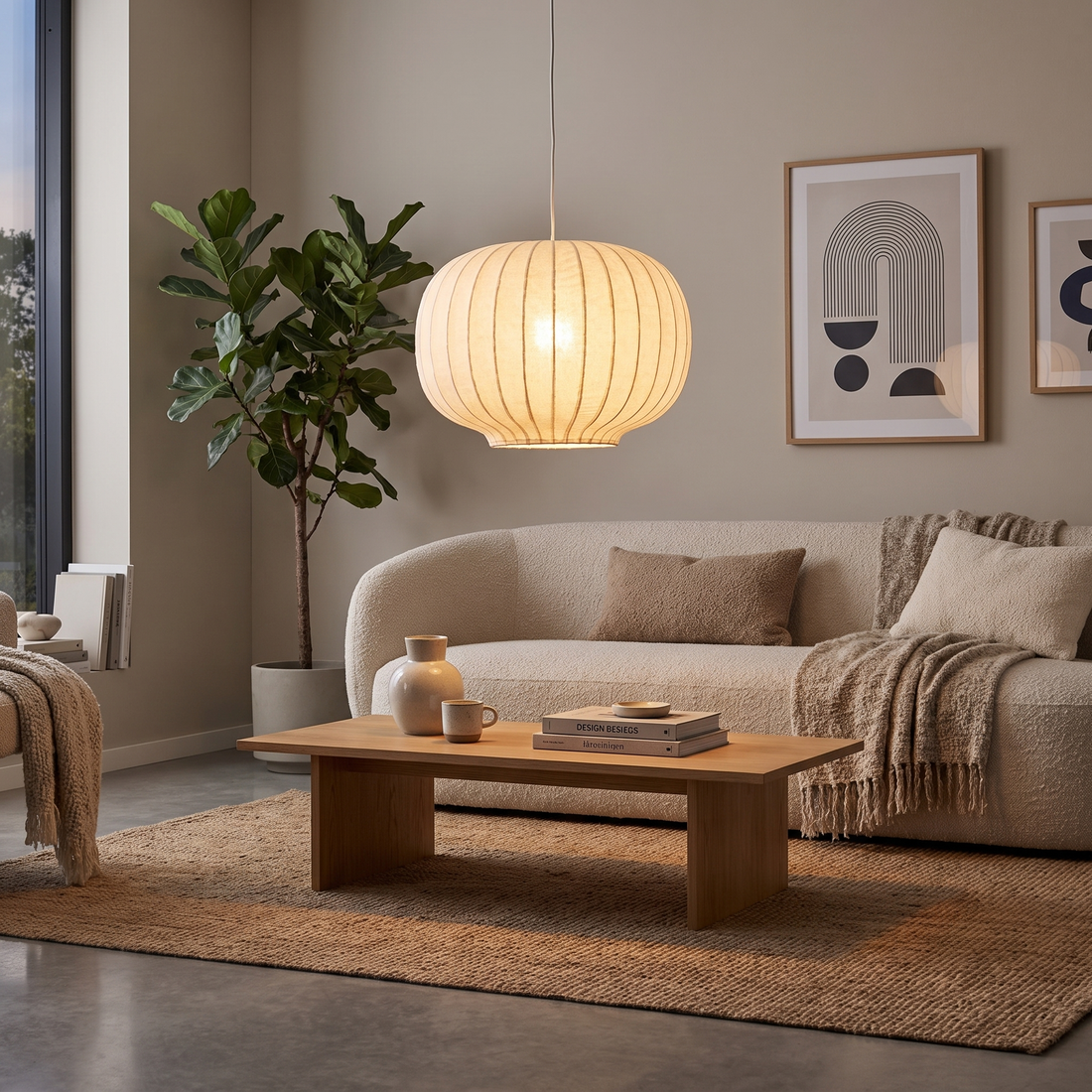 Neve silk modern chandelier lifestyle 2