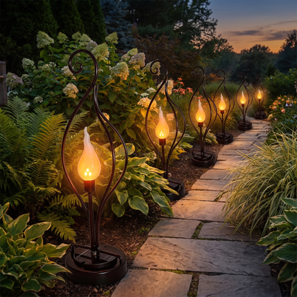 Pyra flame solar garden light lifestyle 1