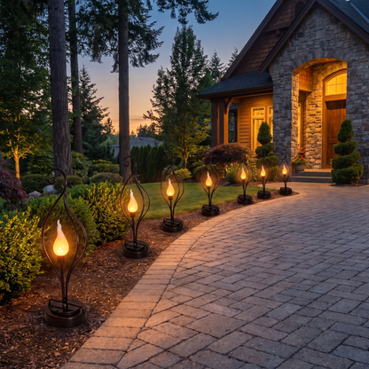 Pyra flame solar garden light lifestyle 4