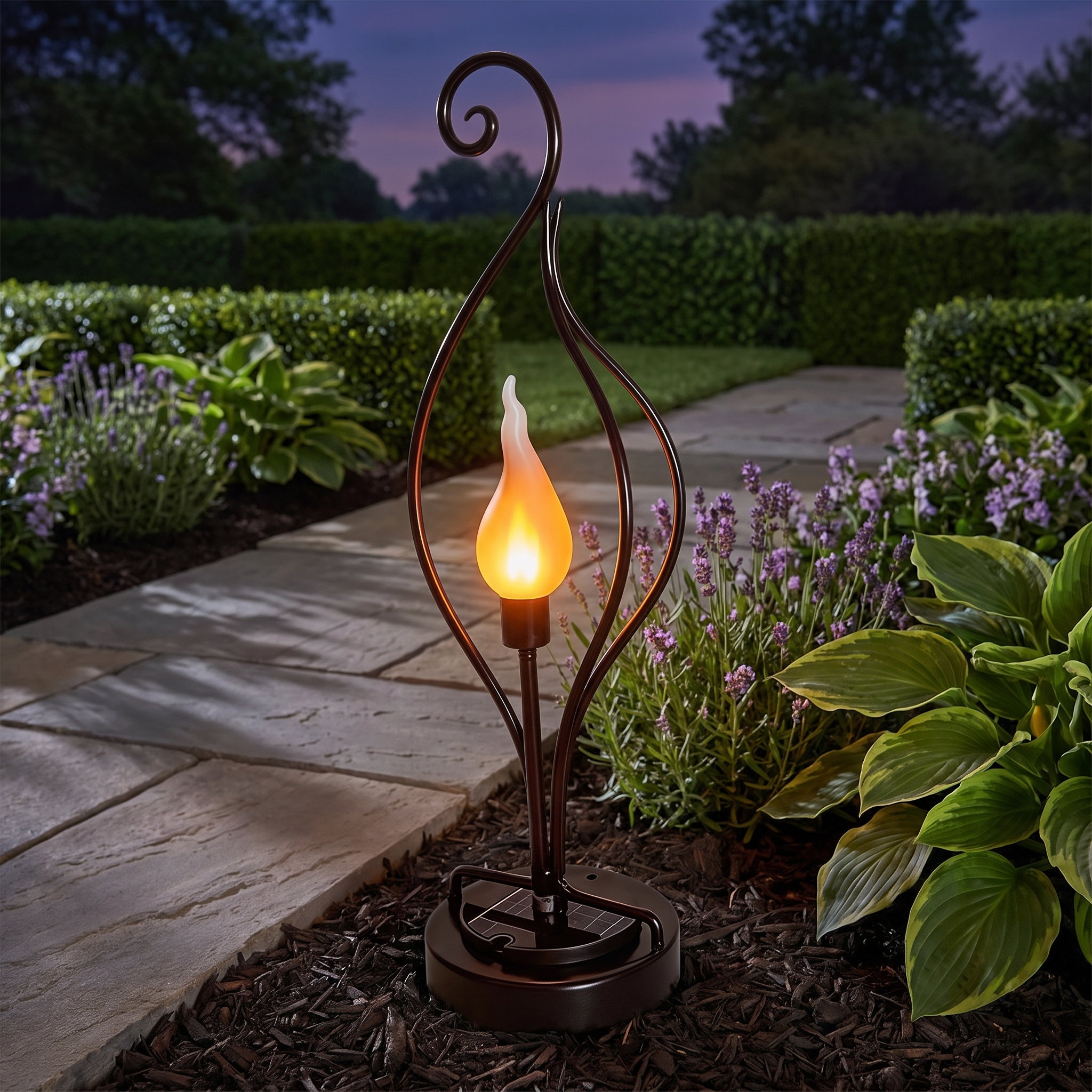 Pyra flame solar garden light lifestyle 5