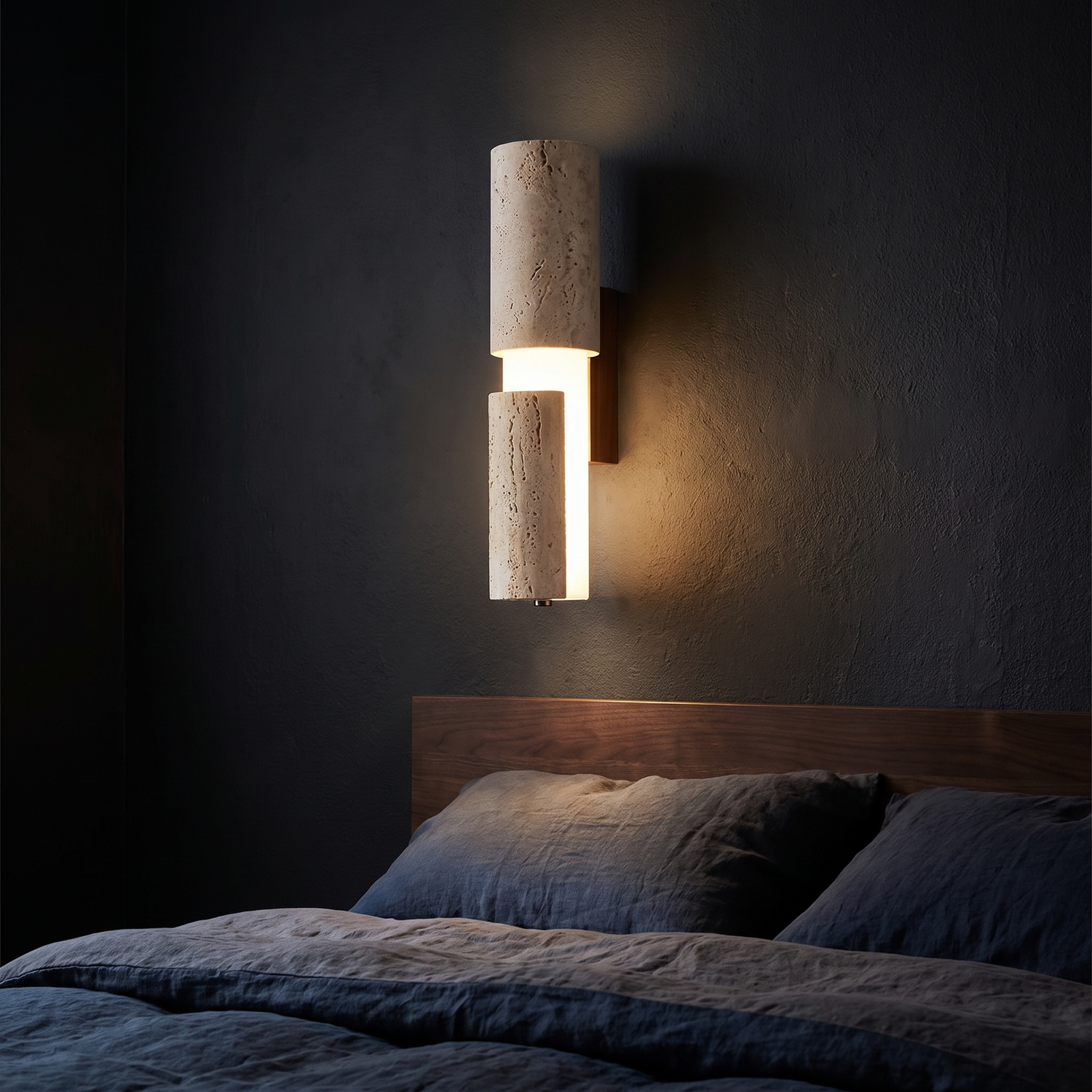 Devon Travertine Wall Light lifestyle