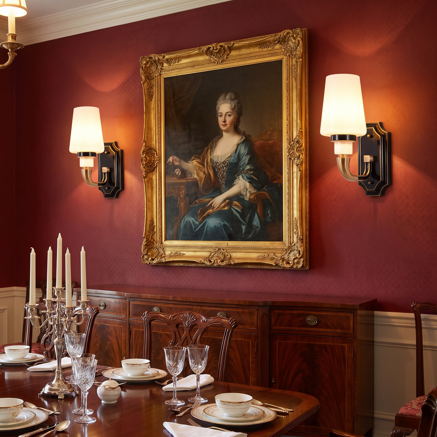Calder Brass Wall Sconce Double Heads lifestyle